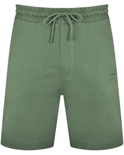 BOSS Boss Sewalk Sweat Shorts - Green