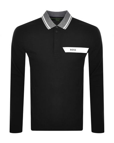 Hugo boss long sleeve polo shirts deals