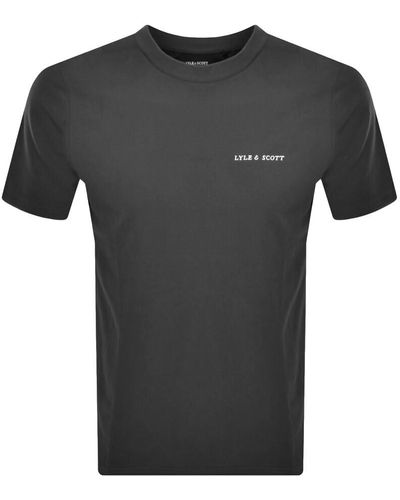 Lyle & Scott Embroidered Logo T Shirt - Black