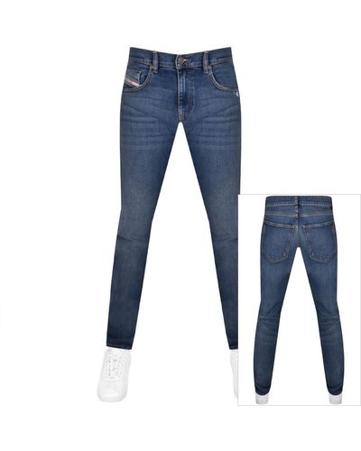 DIESEL D Strukt Slim Fit Jeans Mid Wash - Blue