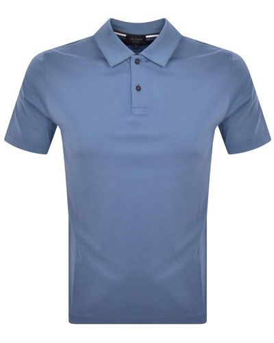 Ted Baker Slim Fit Zeither Polo T Shirt - Blue