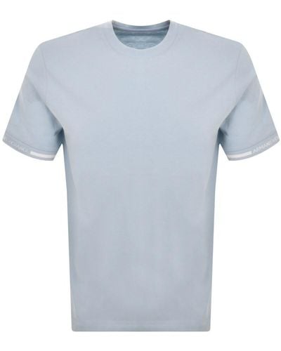 Armani Exchange Crew Neck Tipped T Shirt - Blue