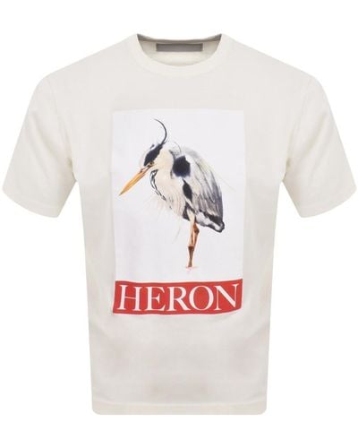 Heron Preston Bird Painted Logo T Shirt - White