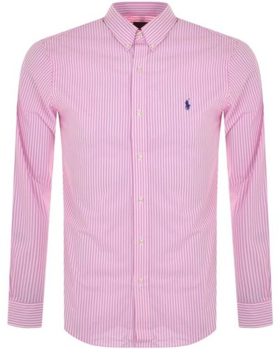 Ralph Lauren Slim Fit Long Sleeve Shirt - Pink