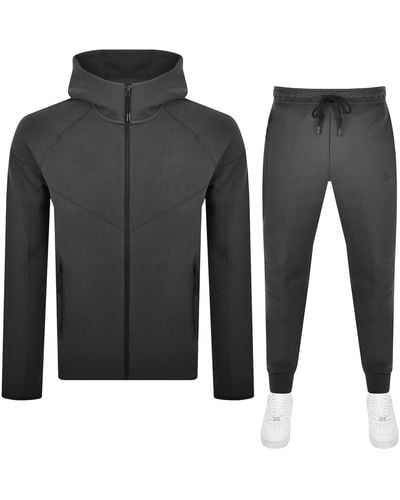 Nike Sportswear Tech Hooded Tracksuit Grey - Black