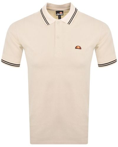 Ellesse Rookie Short Sleeve Polo T Shirt - Natural