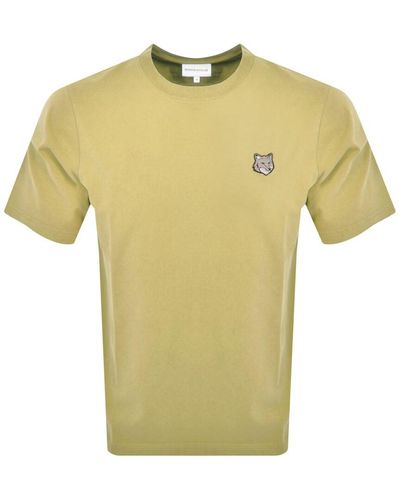 Maison Kitsuné Fox Head T Shirt - Yellow