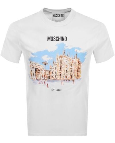 Moschino Logo T Shirt - White