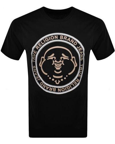 True Religion Buddha Face T Shirt - Black