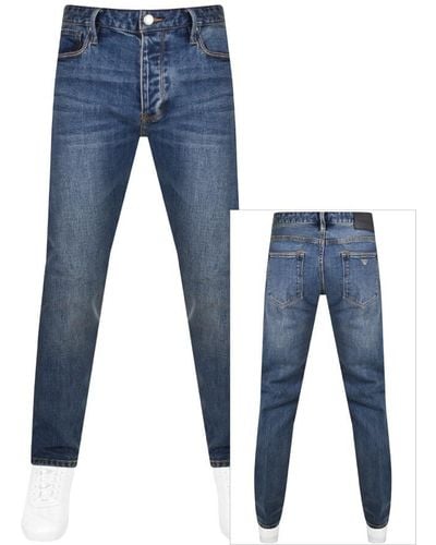 Armani Emporio J75 Slim Mid Wash Jeans - Blue