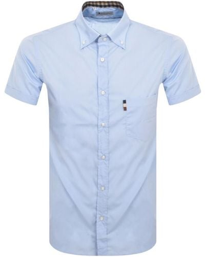 Aquascutum London Short Sleeve Shirt - Blue
