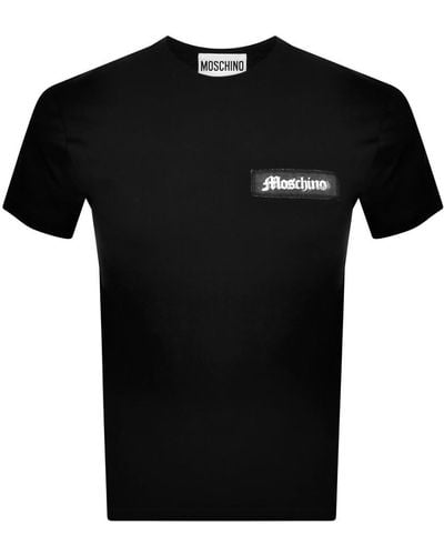 Moschino Logo T Shirt - Black