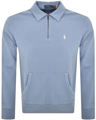 Ralph Lauren Half Zip Sweatshirt - Blue