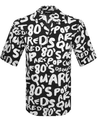 DSquared² Pop 80 Bowling Shirt - Black