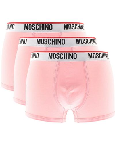 Moschino Underwear Three Pack Trunks - Pink