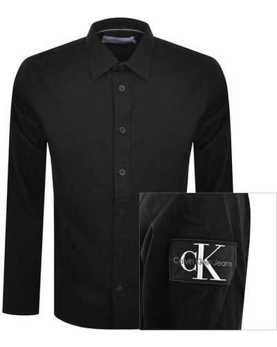 Calvin Klein Jeans Relaxed Long Sleeve Shirt - Black