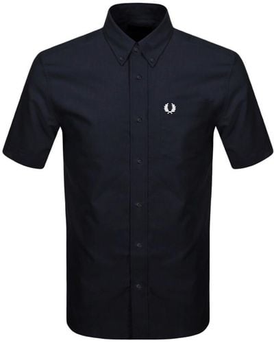 Fred Perry Oxford Short Sleeve Shirt - Blue