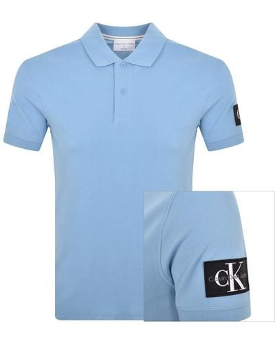 Calvin Klein Jeans Badge Polo T Shirt - Blue