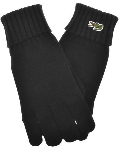 Lacoste Knitted Gloves - Black