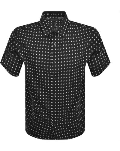 Armani Emporio Logo Short Sleeve Shirt - Black