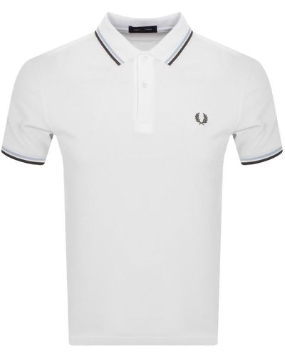 Fred Perry Twin Tipped Polo T Shirt - White