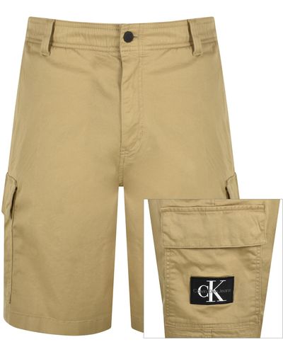 Calvin Klein Jeans Cargo Shorts - Natural