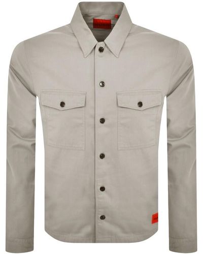 HUGO Enalu Overshirt Jacket - Gray