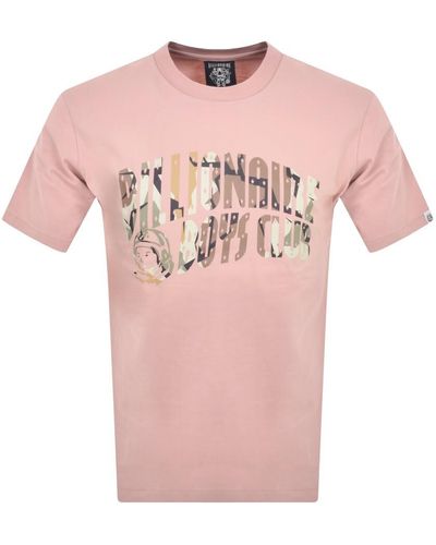 BBCICECREAM Camo Arch Logo T Shirt - Pink