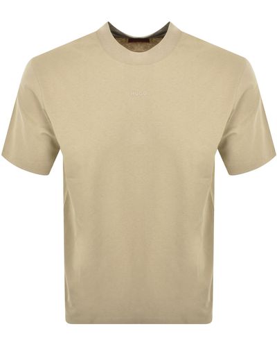 HUGO Dapolino T Shirt - Natural