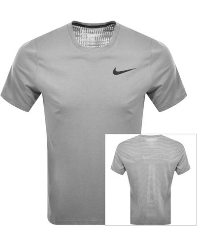 Nike Training Dri Fit Burnout Logo T Shirt - Grey