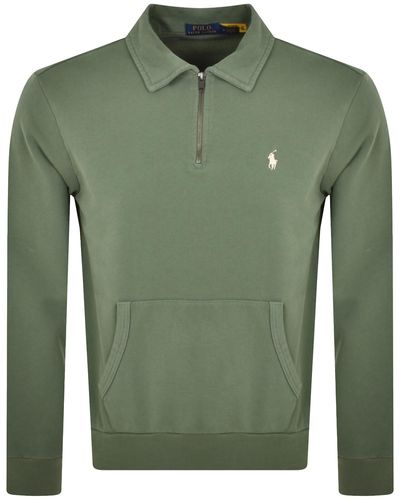 Ralph Lauren Half Zip Sweatshirt - Green