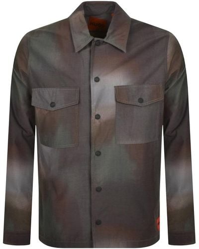 HUGO Enalu Overshirt Jacket - Gray