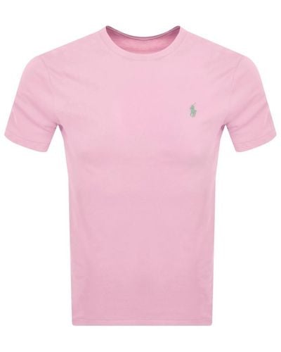 Ralph Lauren Crew Neck Slim Fit T Shirt - Pink