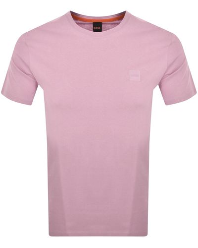 BOSS Boss Tchup Logo T Shirt - Pink