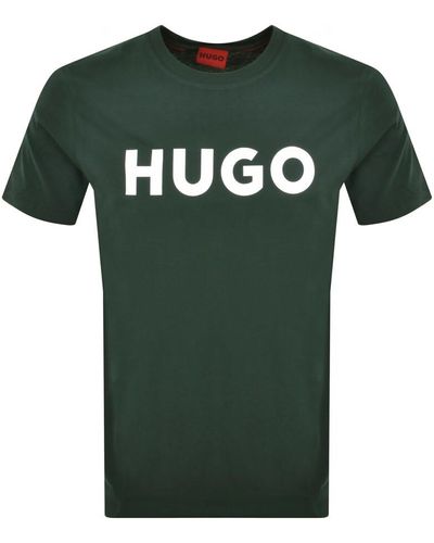 HUGO Dulivo Crew Neck T Shirt - Green