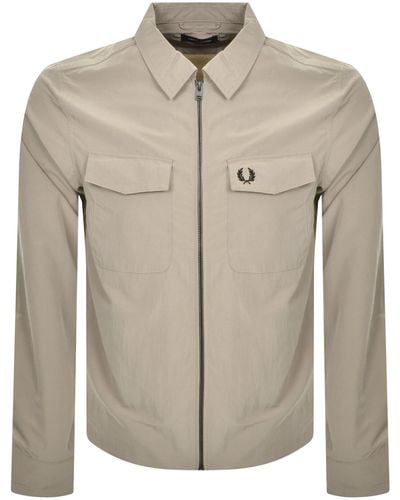 Fred Perry Zip Overshirt - Gray