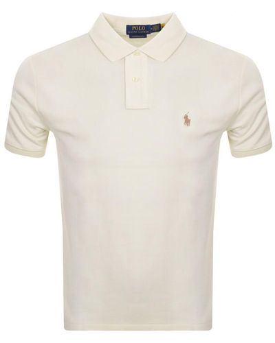 Ralph Lauren Custom Slim Polo T Shirt - White