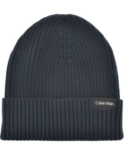 Calvin Klein Knit Beanie Hat - Blue