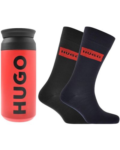 HUGO 2 Pack Socks And Mug Gift Set - Blue