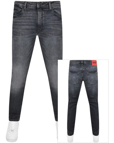 HUGO 734 Extra Slim Jeans Charcoal - Blue