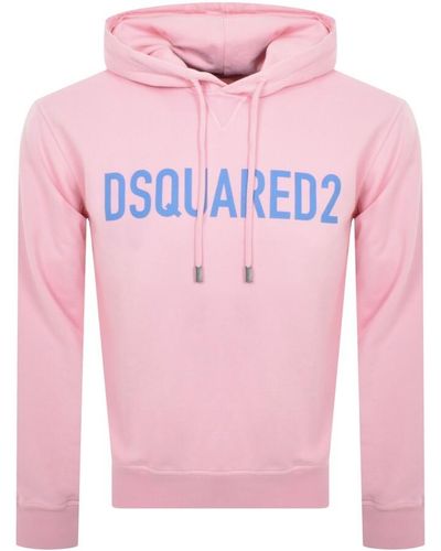 DSquared² Logo Pullover Hoodie - Pink