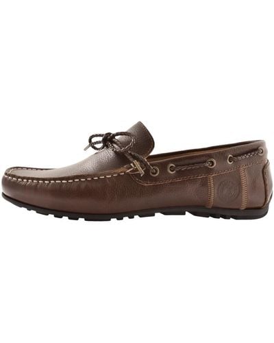 Barbour Leather Jenson Shoes - Brown