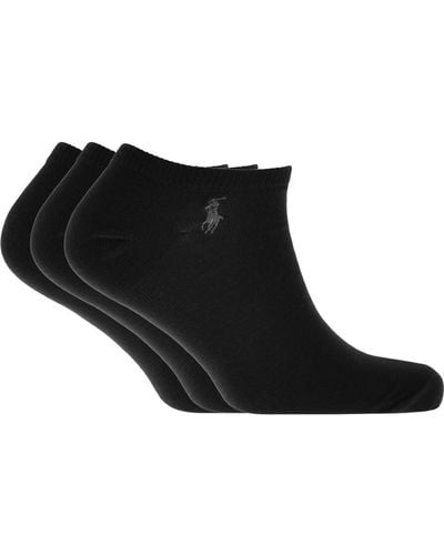 Ralph Lauren 3 Pack Sneaker Socks - Black
