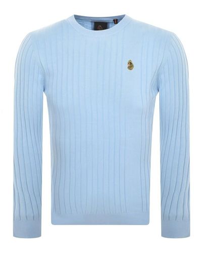 Luke 1977 Rib Knit Sweater - Blue