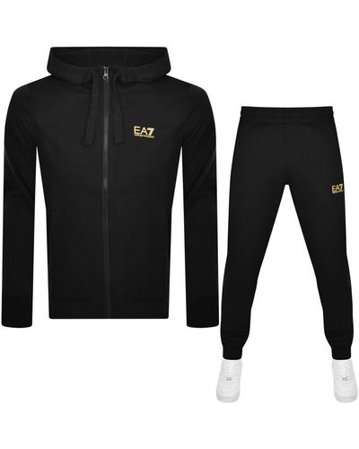 EA7 Emporio Armani Logo Tracksuit - Black