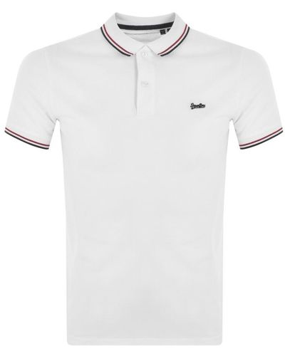 Superdry Short Sleeved Polo T Shirt - White