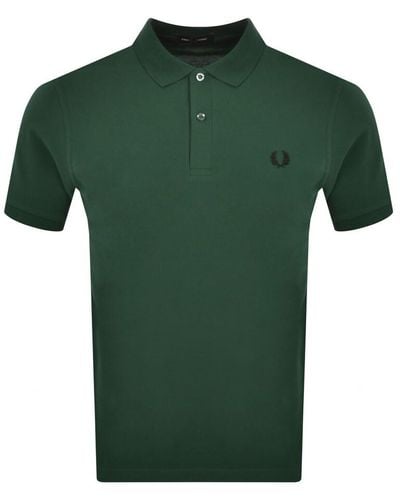 Fred Perry Plain Polo T Shirt - Green