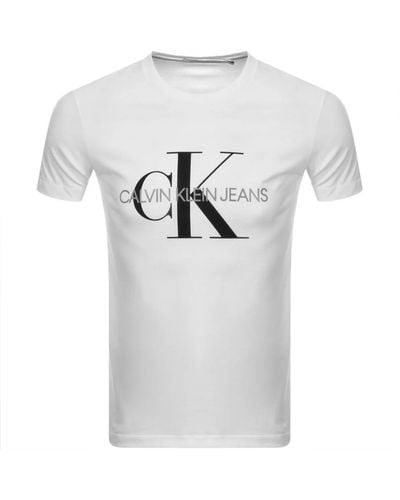Calvin Klein Jeans Monogram Logo T Shirt - White