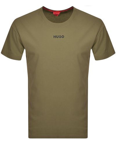 HUGO Linked T Shirt - Green