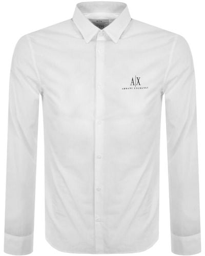 Armani Exchange Long Sleeve Shirt - White
